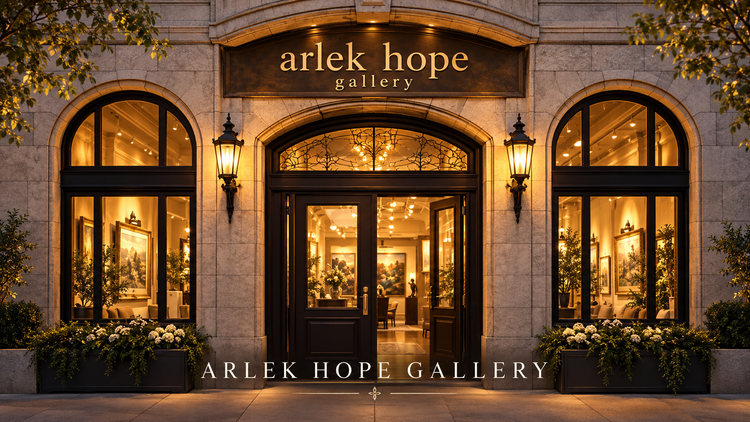 Arlek Hope Gallery warm evening storefront hero image