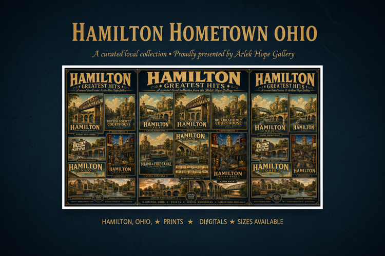 Hamilton Ohio hometown apparel, T-shirts, hats and local art by BabyBull