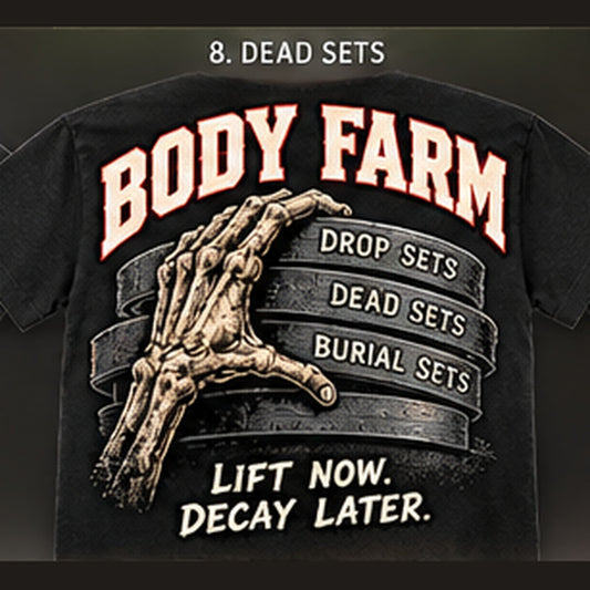 Back design option 08: Dead Sets; reference tee art, not hoodie mockup