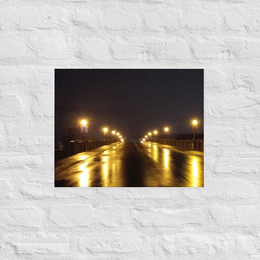 Bridge of Light Art Print, Golden Reflection, Hamilton Ohio – Arlek Hope Gallery