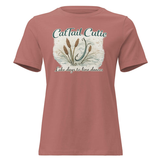 CatTail Cutie Lake Girl Tee | Western Boho River Shirt | Lake Days to Line Dances