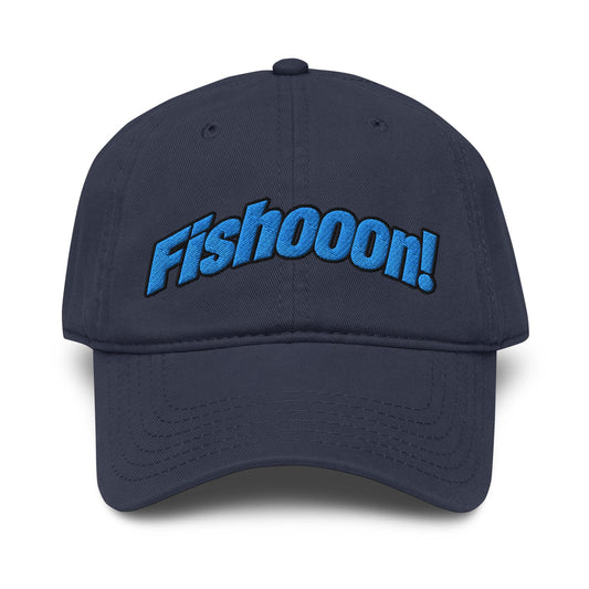 Fishooon Embroidered Hat, Fishing Hat, Aqua Blue Dad Cap, Angler Baseball Cap, Fisherman Gift, Outdoor Fishing Cap