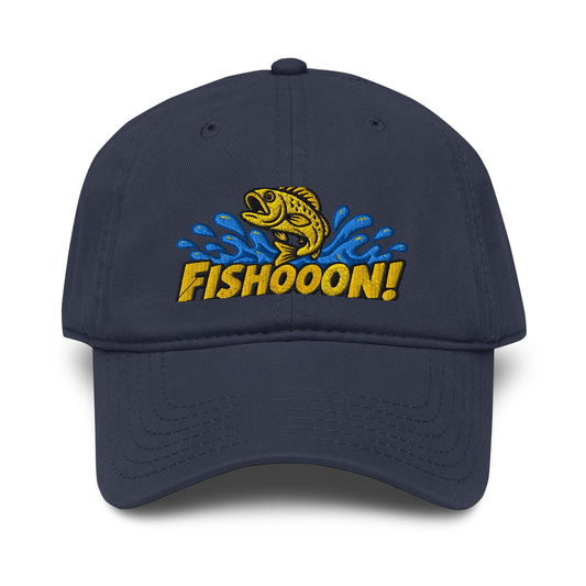 Fishooon Fishing Hat, Embroidered Fisherman Cap, Angler Hat, Fishing Gift for Men, River Lake Outdoor Baseball Cap